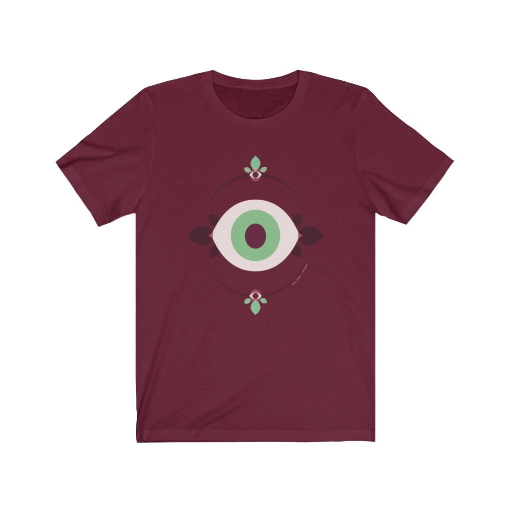 Eyes contact / Wine shirt / Unisex Jersey Short Sleeve / Original artwork
