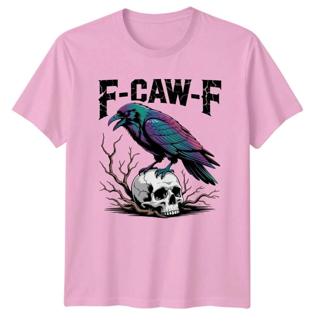 F-Caw-F Ravens Skulls Gothic Animals Mens Womens Graphic Tee