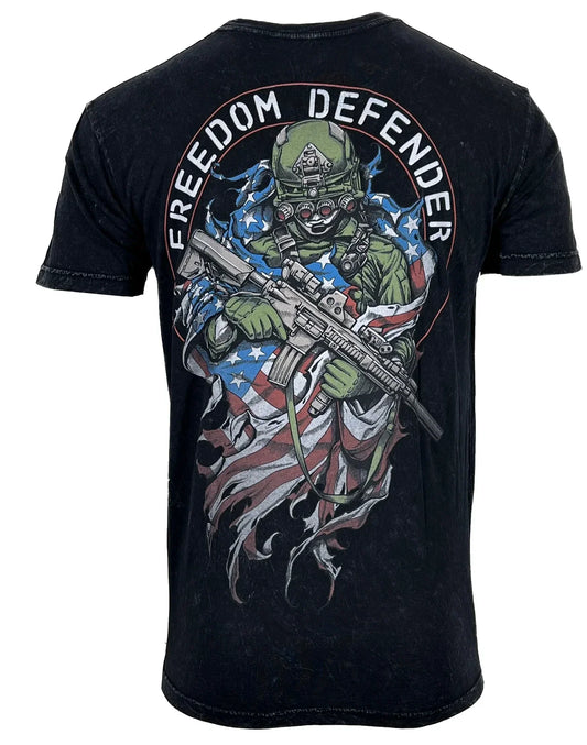 Affliction Men's T-shirt SOLDIERS FLAG Skull Biker S-3XL NWT