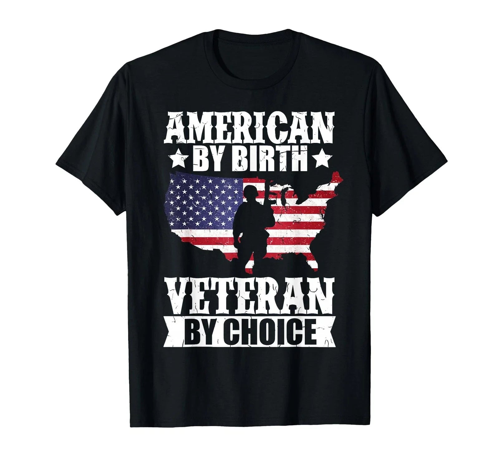 American by Birth Veteran by Choice US Flag Veterans Day T-Shirt