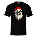 Pixel Skull Santa Christmas T-Shirt Mens Goth Retro Funny Graphic Print Tee