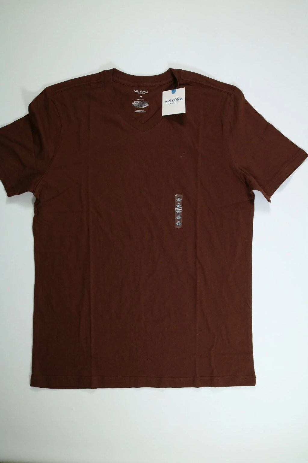 Men’s Arizona Jean Co Pure Brown Short Sleeve V-Neck T-Shirt NEW! NWT