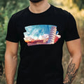 Mens Pisa Tower Polygonal Motif Cotton T-Shirt Size XS to 5XL