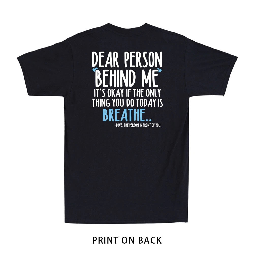 Breathe Mental Health Awareness Suicide Prevention (Print On Back) Men's T-Shirt