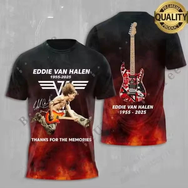 New Rock Star VAN HALEN Band 3d Print T-shirt Men Women Fashion S-5XL