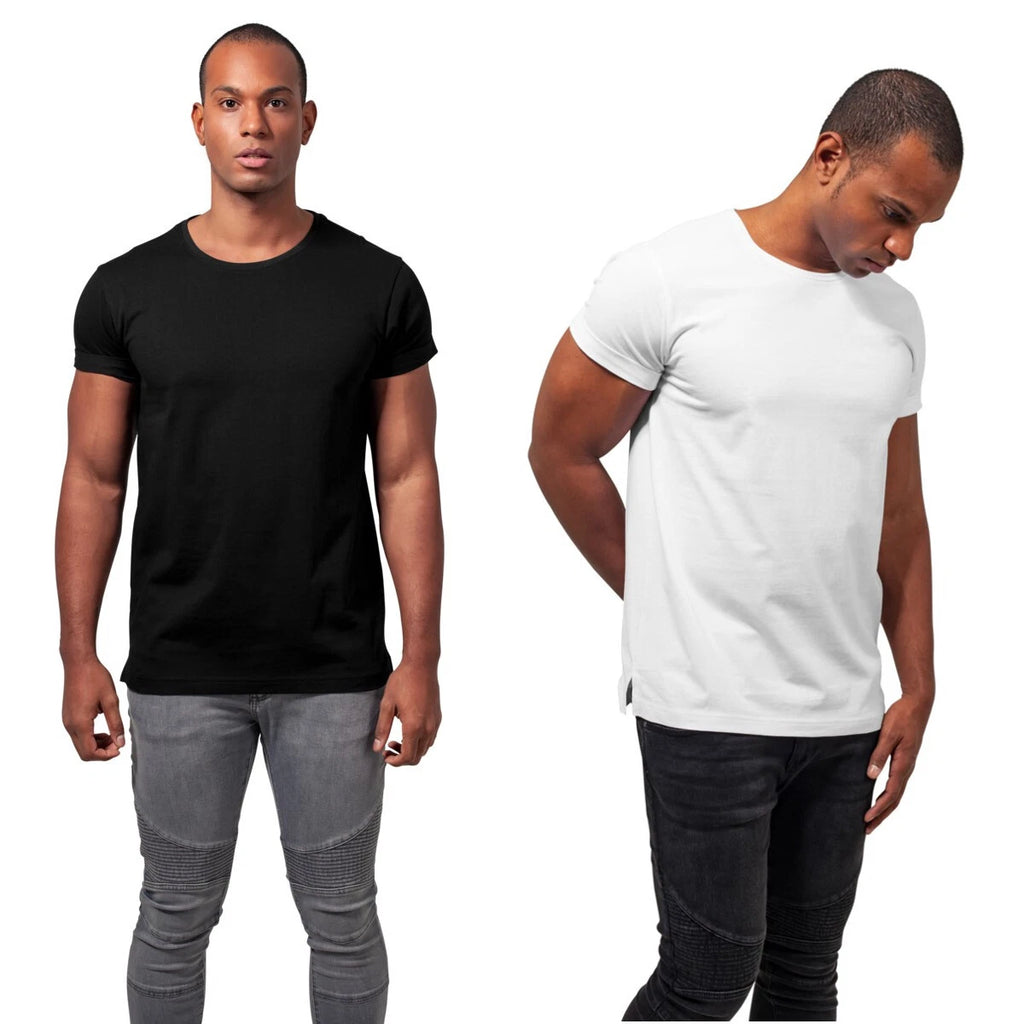 Urban Classics Turnup Tee Top T-Shirt Men Jersey Round Neck