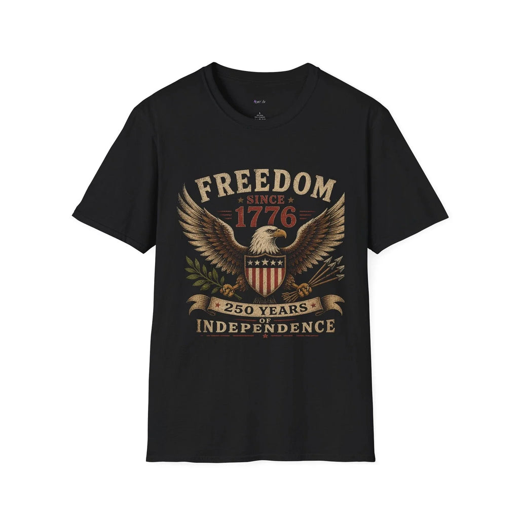 Freedom Since 1776 Eagle Shield T-Shirt | Independence 250 Years