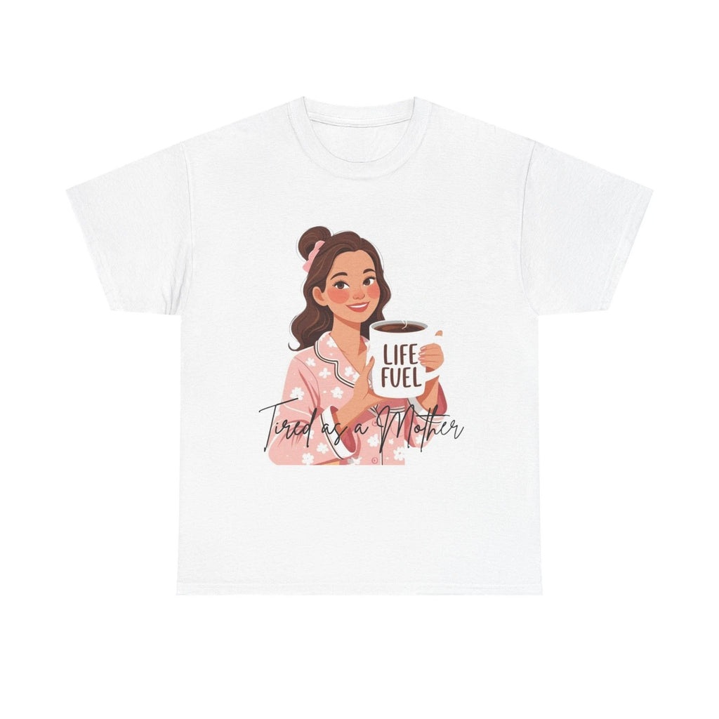 Tired as a Mother Mom Pajama Coffee Tee | LIFE FUEL