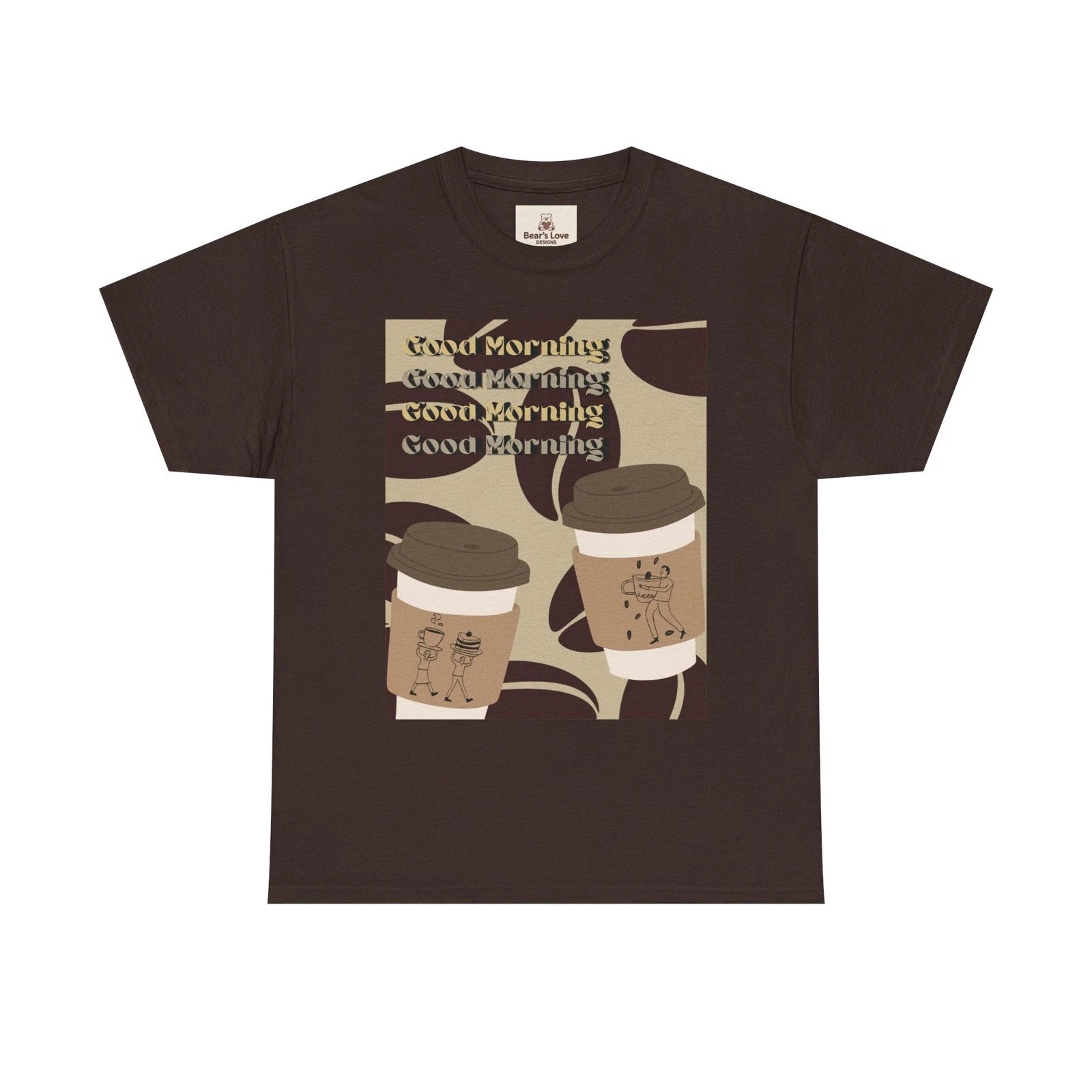 Good Morning Coffee Cups T-Shirt | Retro Caffeine Graphic Tee