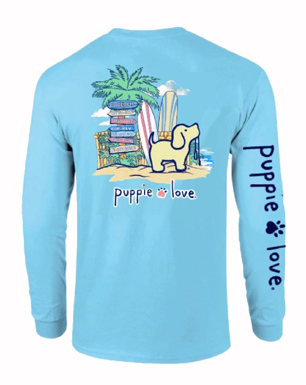 Puppie Love Dog Beach Pup Long Sleeve T-Shirt  NEW Fast Free Ship