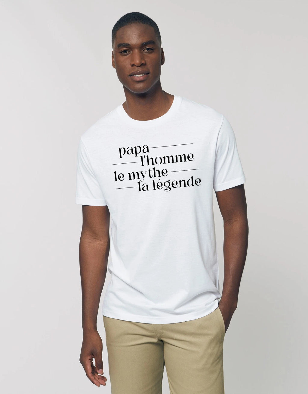 Men's Short Sleeve T-Shirt White, DAD MYTH LEGEND