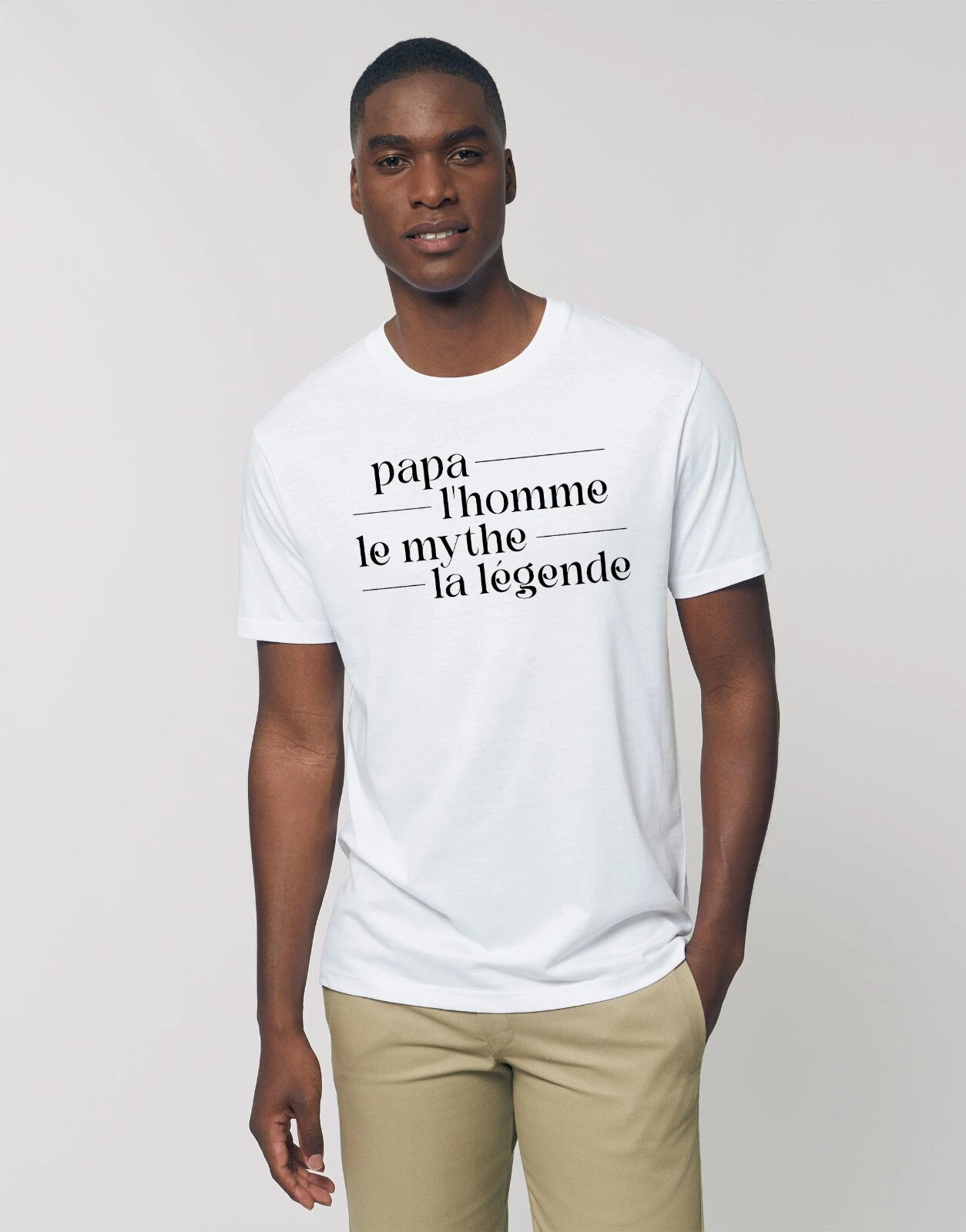 Men's Short Sleeve T-Shirt White, DAD MYTH LEGEND