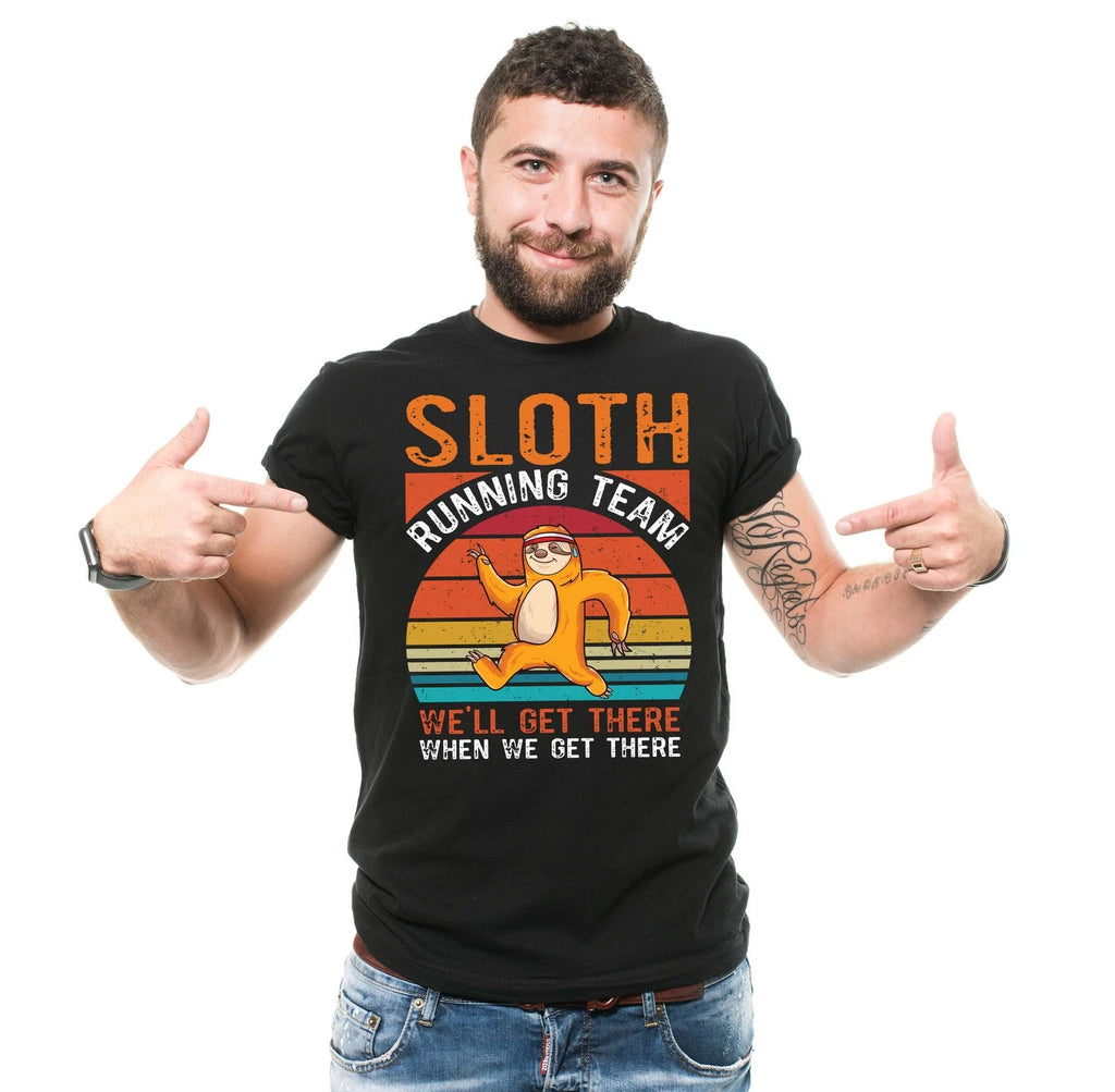 Funny Sloth Shirt Sloth Running Team Sport GYM Activity Funny Parody Pet Shirt