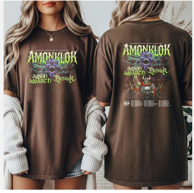 Amon Amarth And Dethklok Amonklok Conquest Tour T-Shirt