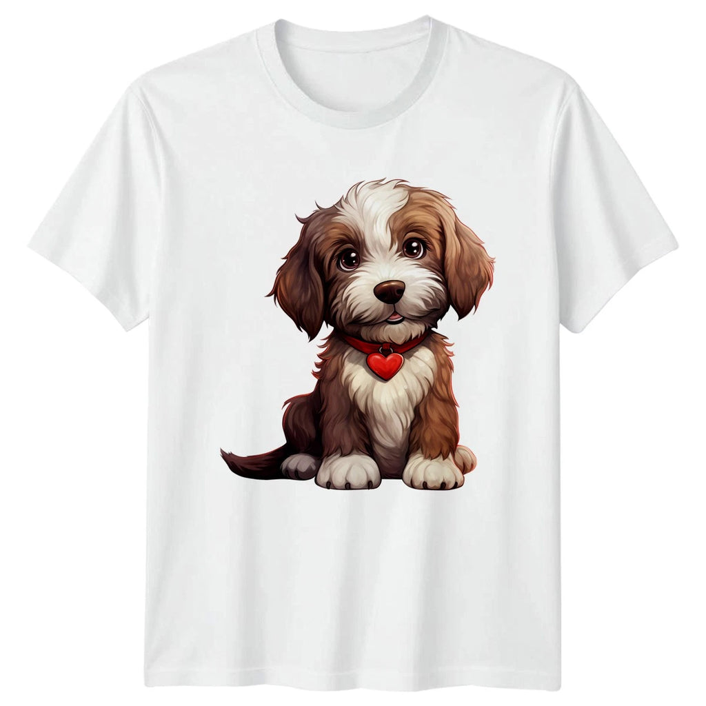 Cute Puppy Dog Heart Collar Animals Dogs Mens T-Shirt Womens Graphic Tee