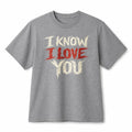 100% Cotton T-Shirt, I Know I Love You Grunge Love Graphic Tee,Trendy Unisex Tee