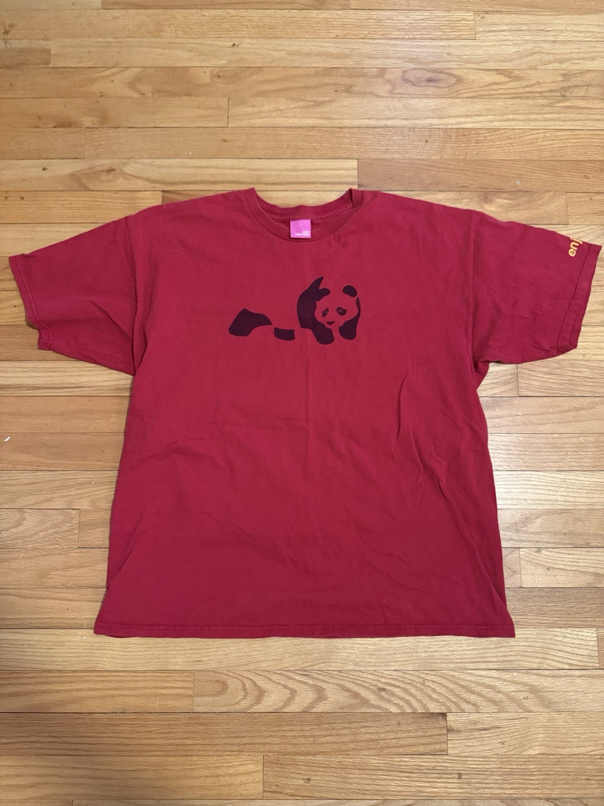 Vintage 90s Enjoi Skateboards T-Shirt Panda Men's XL Color Red