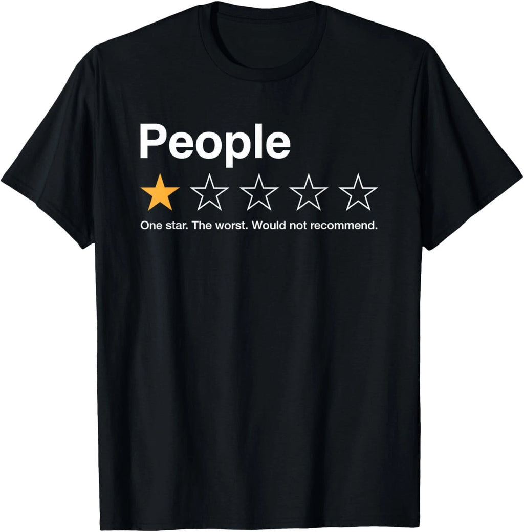 People One Star Rating Would Not Recommend Introvert Unisex T-Shirt