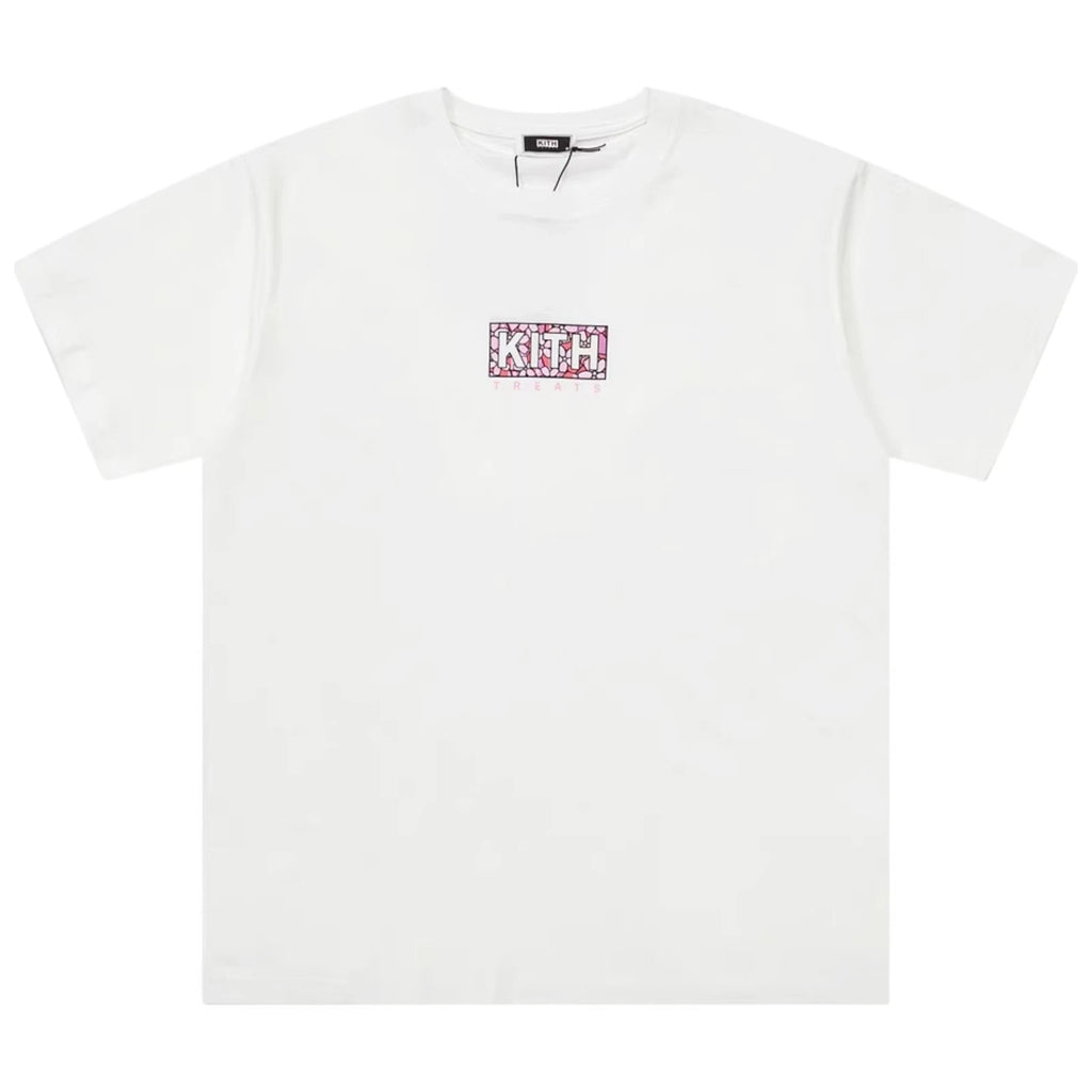 Kith Treats Mosaic Sakura Box Logo T-Shirt White