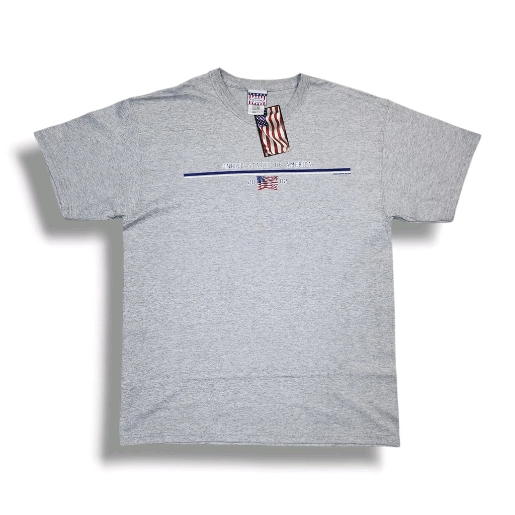 Vintage Sonoma Jean Company 2002 America Flag USA Graphic Gray T-Shirt Men's L