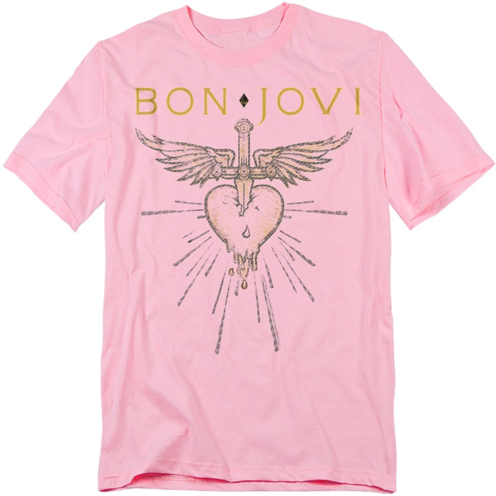 Bon Jovi Greatest Hits T-Shirt S-4XL, Pink