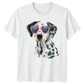 Dalmatian Dog Heart Glasses Mens T-Shirt Cute Dog Breed Tee