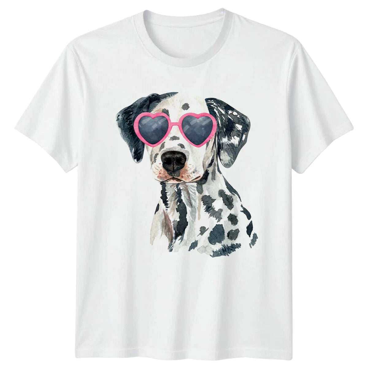 Dalmatian Dog Heart Glasses Mens T-Shirt Cute Dog Breed Tee