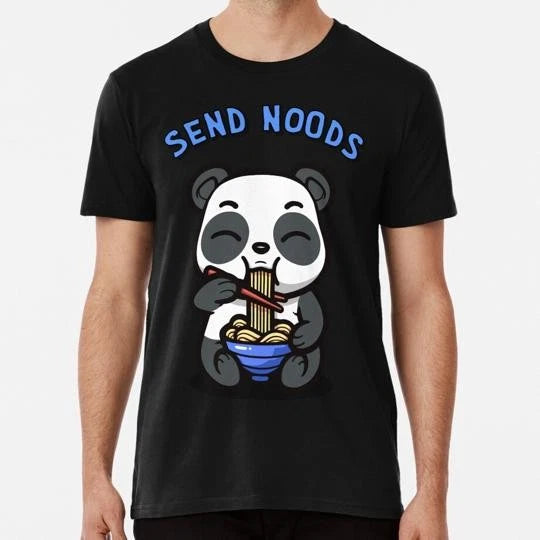 Kawaii Panda Eating Ramen Send Noods Funny Size S to 5XL Made in the USA T-Shirt
