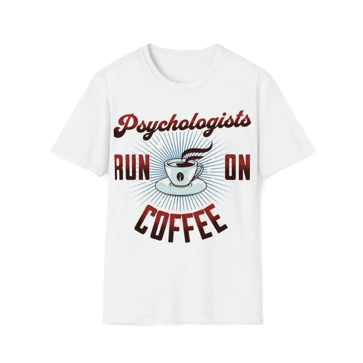 Psychologists Run On Coffee Unisex Softstyle T-Shirt