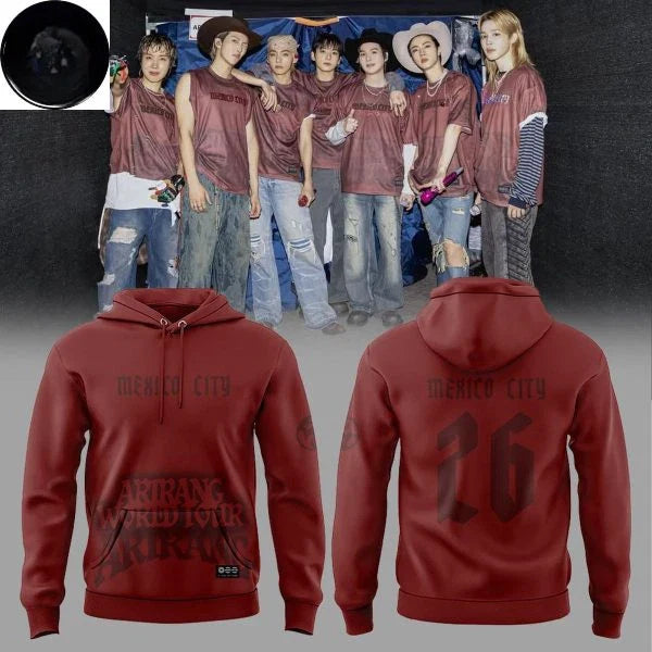 BTS Arirang World Tour 2026 Mexico City Hoodie T-Shirt