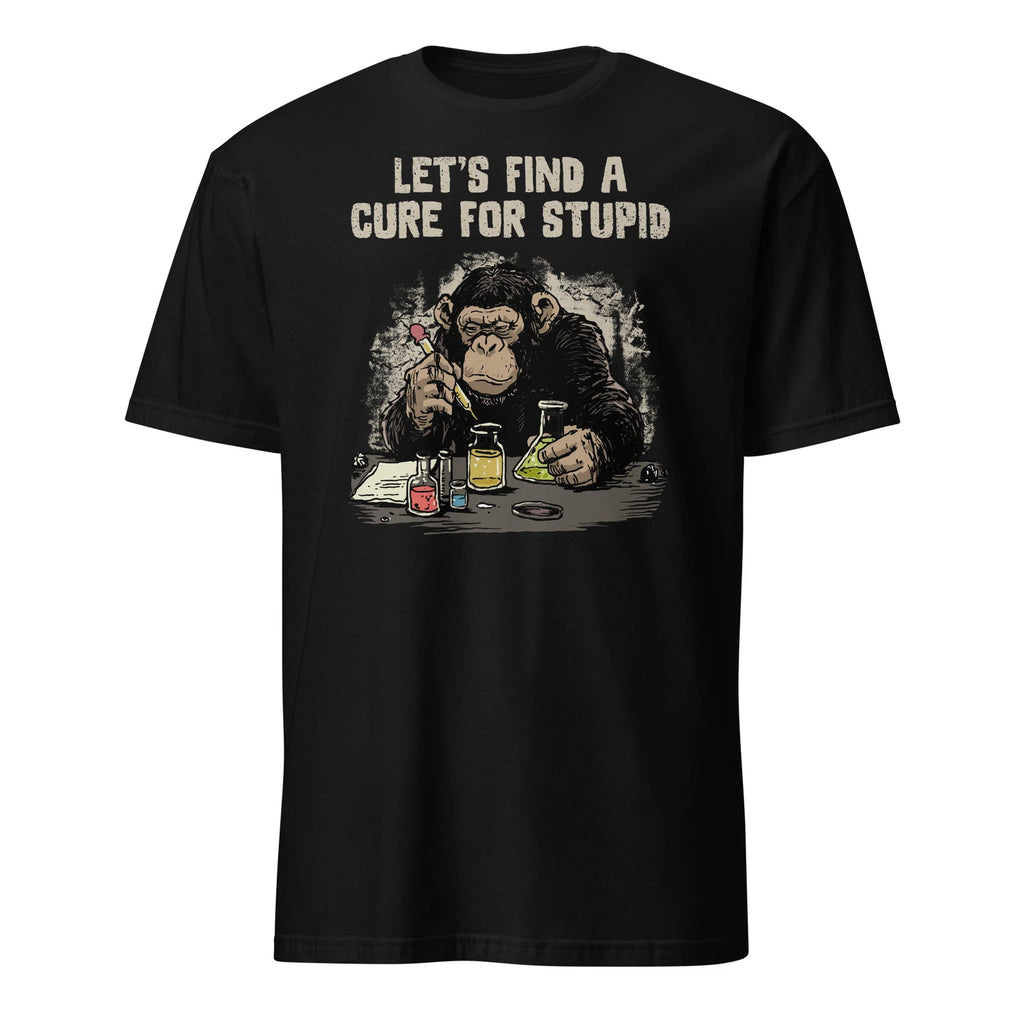 Funny Monkey Shirt Let's Cute Stupid People Lab Science T-Shirt Size S-3XL Gift