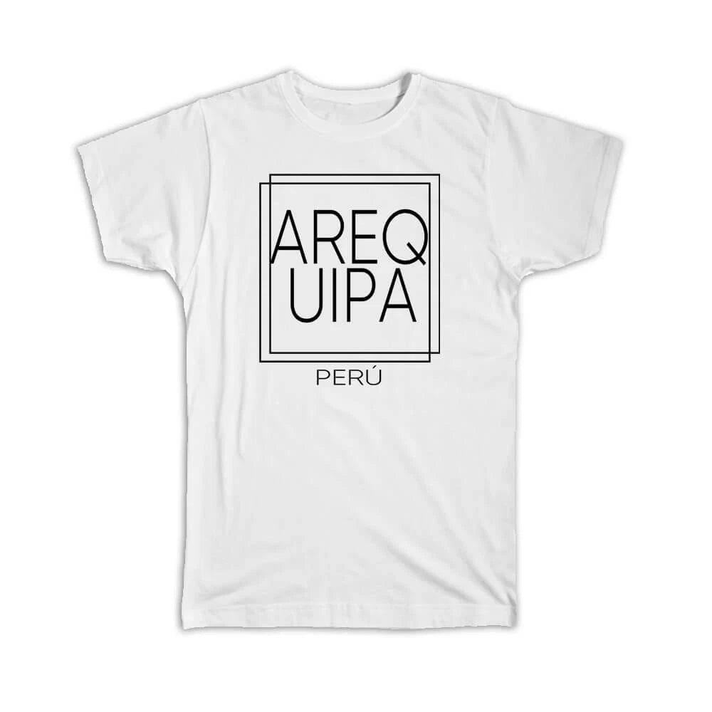 Gift T-Shirt : AREQUIPA Peru Square Modern Minimalist Font