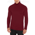 Anyfit Wear Turtleneck T-Shirt Men Long Sleeves Tailored Comfort Fit Lot Stretch