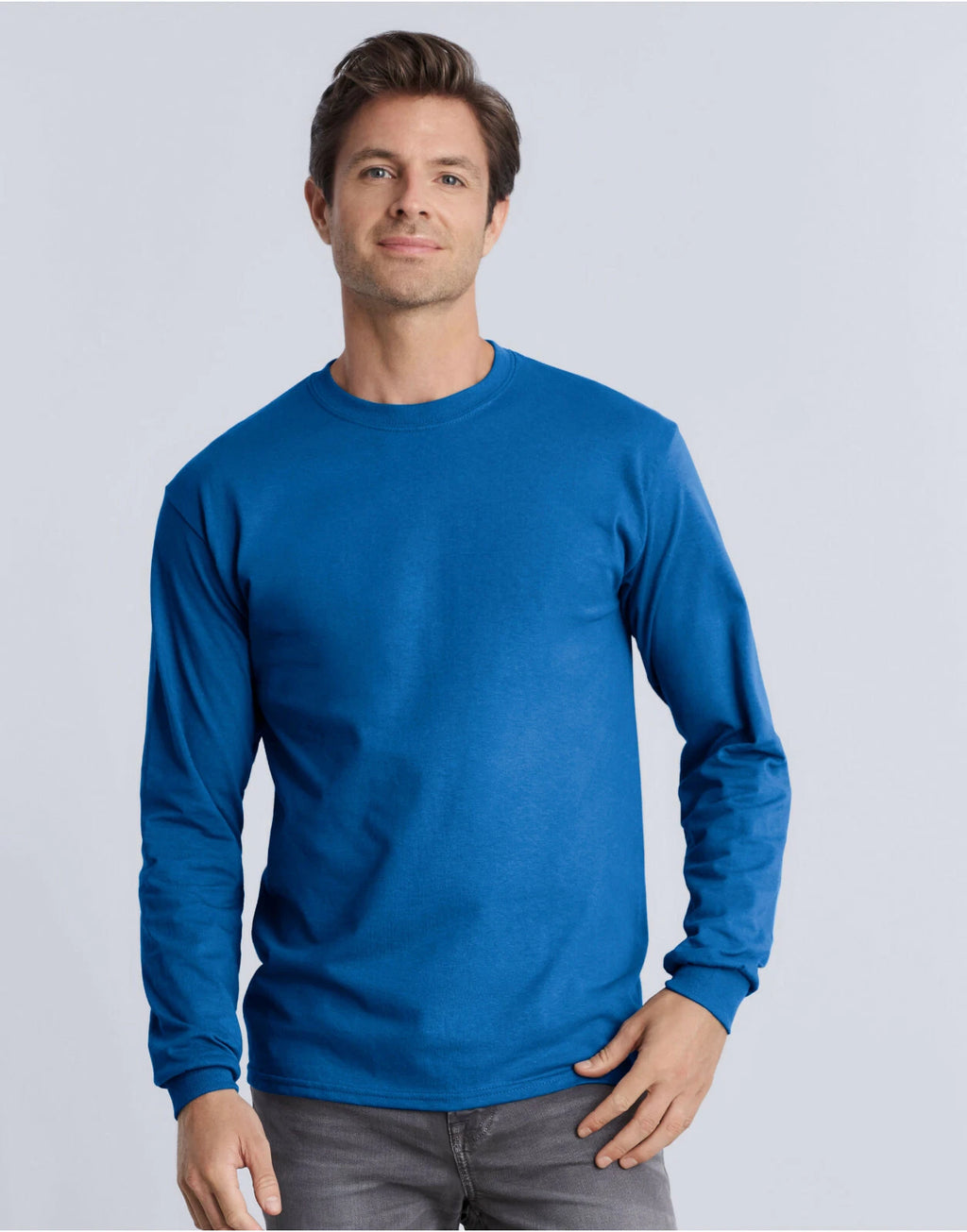 Gildan Unisex Ultra Cotton t-shirt Long Sleeve Crew Neck Mens Womens Tops