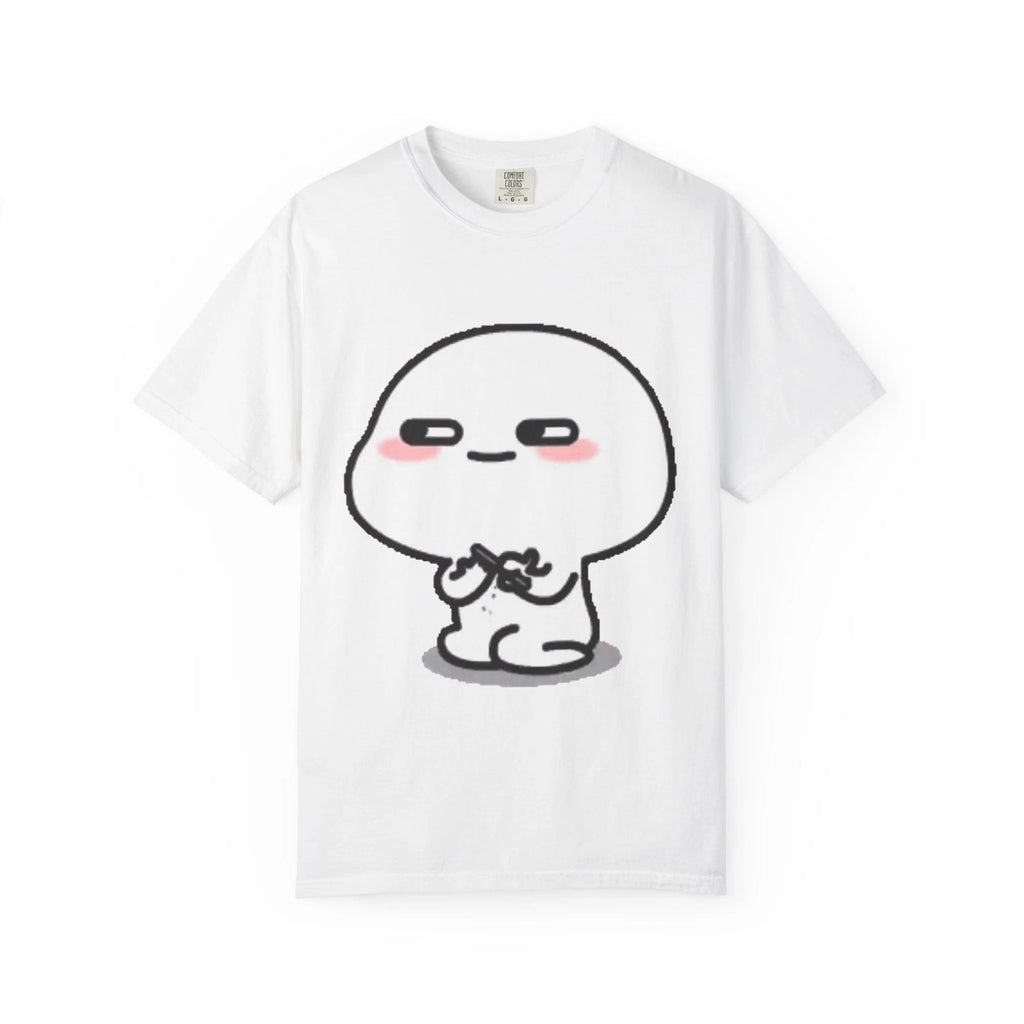Shy Blushing Kawaii Character T-shirt | Cute Anime Doodle Tee