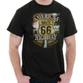 Cool Distressed Route 66 America's Highway Womens or Mens Crewneck T Shirt Tee