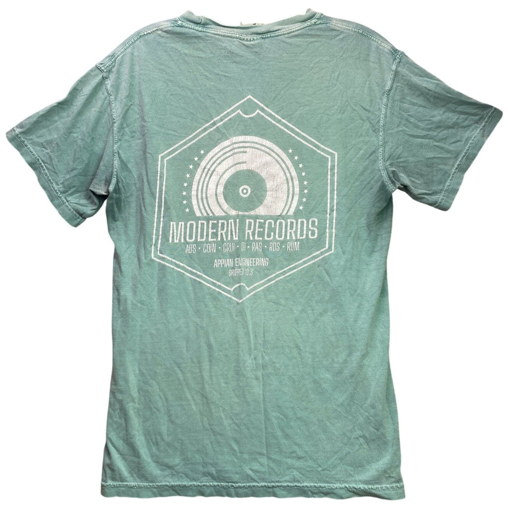 Modern Records Shirt Mens Small Spell Out Retro Vinyl Grunge Everyday Streetwear