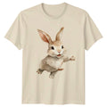 Cute Watercolor Rabbit Jumping Bunny T-Shirt Rabbit Gift For Him And Her