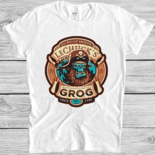 Grog T Shirt Ghost Pirate Monkey Island Lechuck's Brewery Cool Gift Tee M118