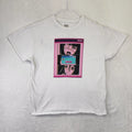 Anime Error Fail Graphic Tee Brisco Brands White Y2K Aesthetic XL Distressed