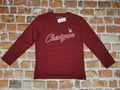 New Chevignon Long Sleeve Shirt Handwriting Wine Red Size: M L Tog ´S NEW