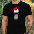 Mens Whimsical Cat Print Cotton T-Shirt Size XS to 5XL