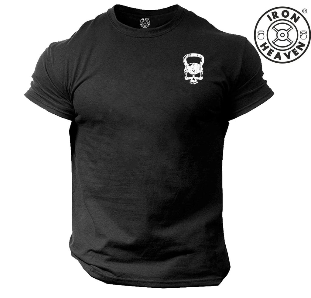 Skull Kettlebell T Shirt Small Gym Clothing Bodybuilding Training Boxing MMA Top