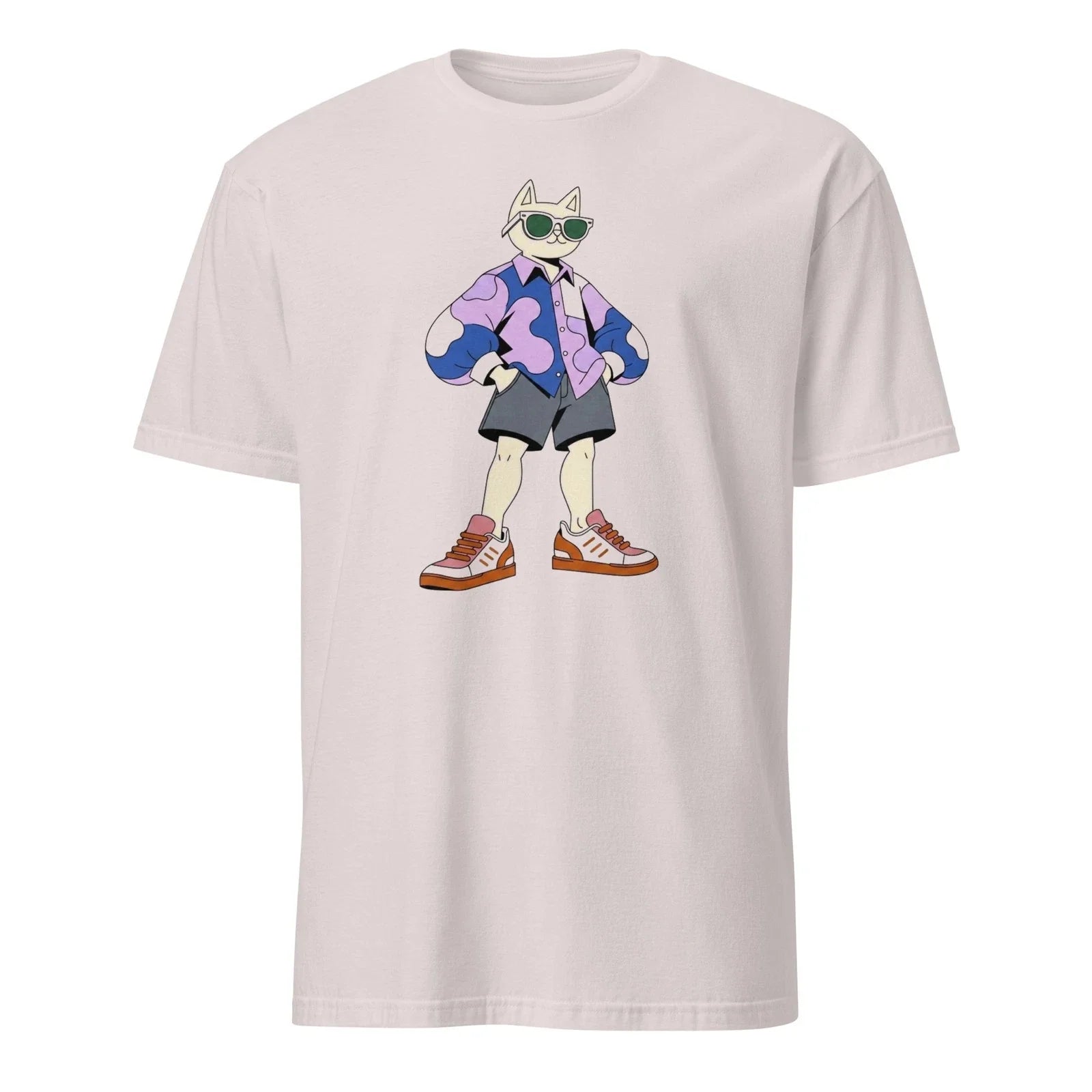 Cool Hypebeast Cat Shirt Retro Aesthetic Streetwear Graphic Tee Urban Anime Top