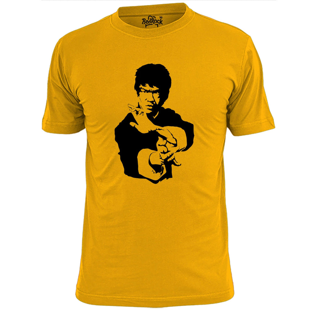 Mens Bruce Lee Silhouette V1 T Shirt Martial Arts Karate Kung Fu