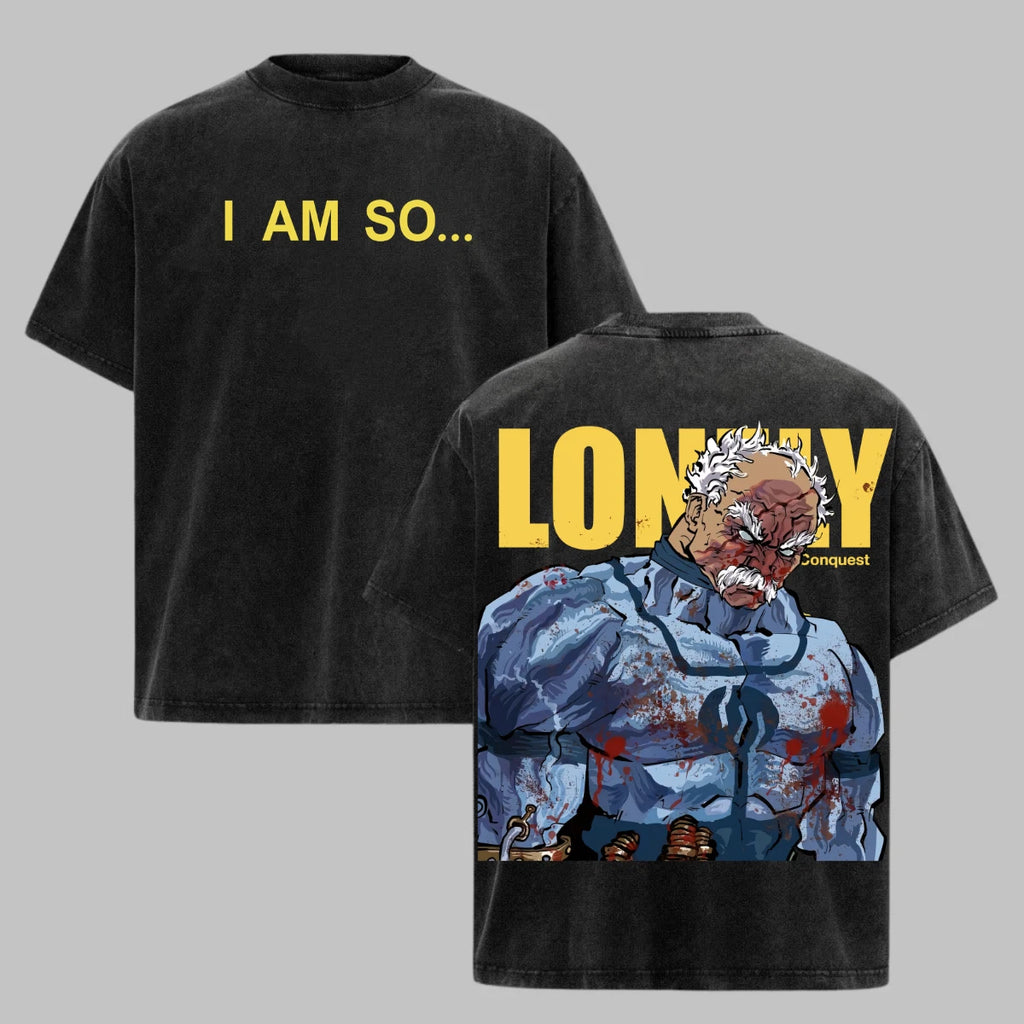 Invincible Conquest Shirt I Am So Lonely Comic Graphic Tee Vintage Acid Wash