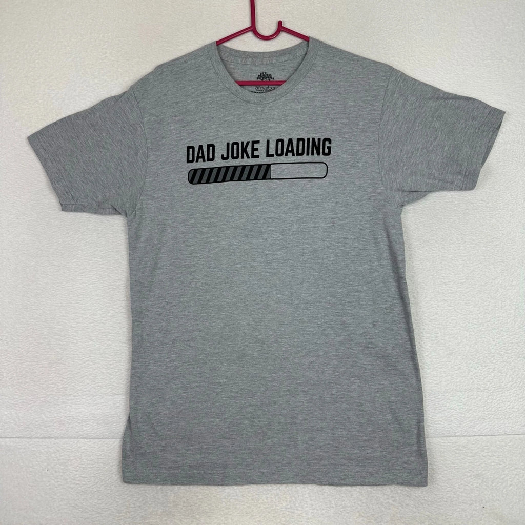 Dad Joke Loading Ann Arbor T Shirt Adult Large Funny Gray Short Sleeve