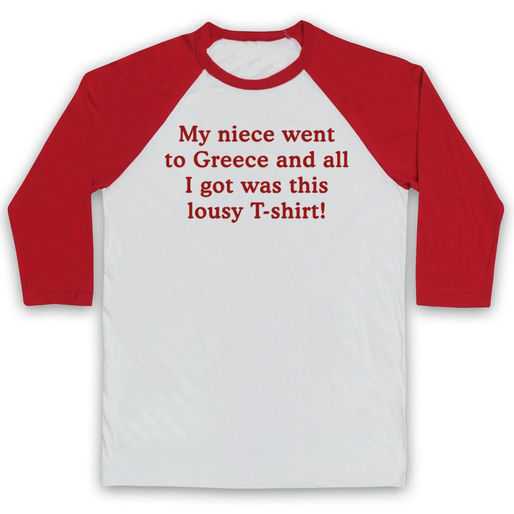 GAVIN & STACEY MY NIECE WENT TO GREECE UNOFFICIAL TV 3/4 SLEEVE BASEBALL TEE