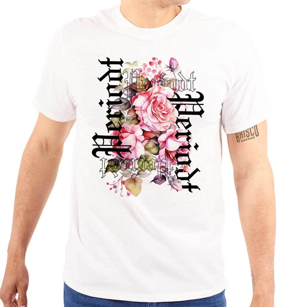 Cool Y2K Urban Streetwear Periodt Flowers Womens or Mens Crewneck T Shirt Tee
