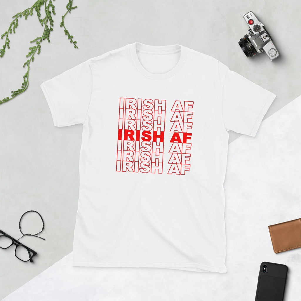 Irish AF Shirt, Cool Modern Statement Irish Pride Short-Sleeve Unisex T-Shirt